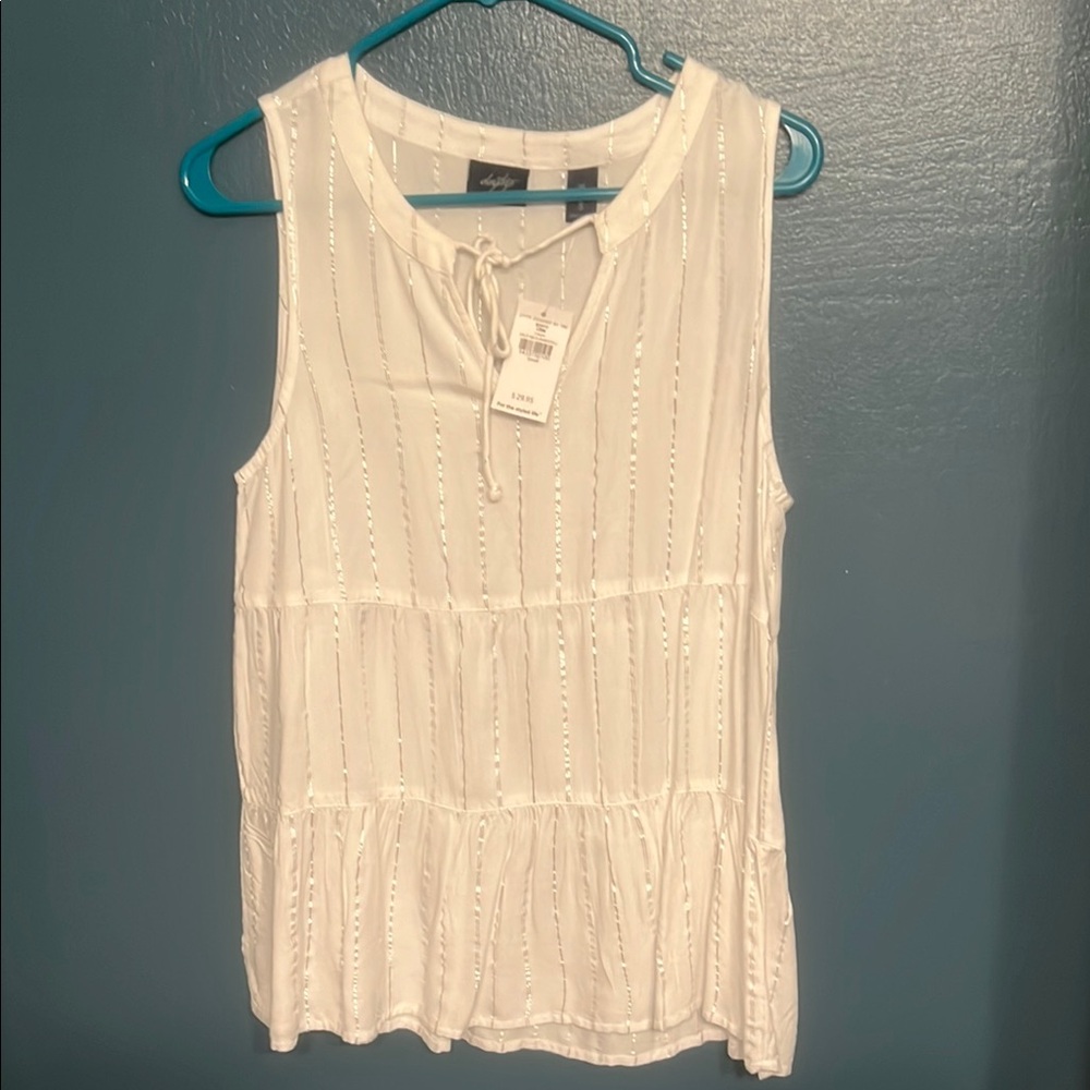 Lush White Sleeveless Top